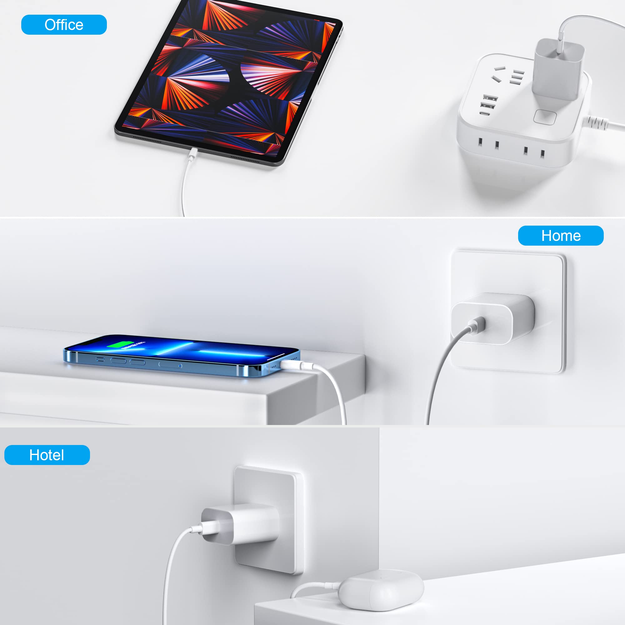 USBC Charger Block for iPhone 17 Charging Plug,MFI Certified Fast USB C Wall Cube 2Pack Power Adapter for iPhone16E/17/Air/Pro/Plus/Pro Max/15/14/13/12/11,for iPad Pro/Air/Mini USB-C Charge Brick Box