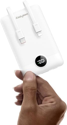Small Portable Charger 10000mAh, Mini Power Bank with LED Display, 22.5W Fast Charging USB-C Battery Pack, Compact Travel Charger Compatible with iPhone 17/16/15/14, Samsung S25/24, Android, etc