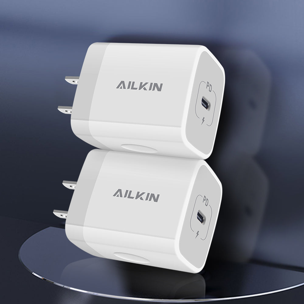 [2-Pack] USB C Wall Charger Block, 40W 4-Port USB C Super Fast Charger Dual Port PD Power Adapter+QC Wall Plug Multiport Type C Brick Cube Compatible with iPhone 15 14 13 12 11 Pro XR XS 8 7, Samsung