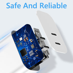 USB C Charger Block,3-Pack Dual Port USB C Fast Charging Block，Type C Wall Charger Plug for iPhone 17/16/15/14/13/12/11/ Pro Max/Plus/Xs Max/XR/X,iPad Pro (20W)